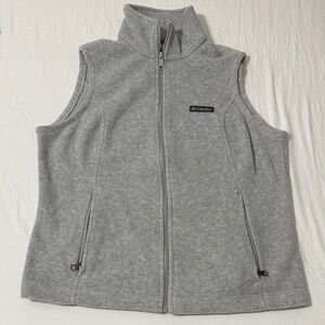 Columbia Heather Gray Fleece Vest
